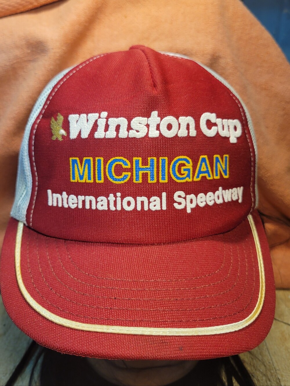 1980s Winston Cup Michigan International Speedway Trucker Hat